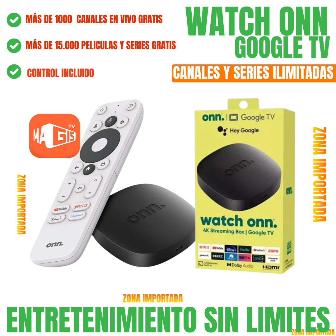 WATCH ONN CON MAGIS TV CANALES Y PELICULAS ILIMITADAS