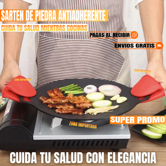 SARTEN DE PIEDRA ELECTRICO ANTIADHERENTE|CUIDA TU SALUD MIENTRAS COCINAS