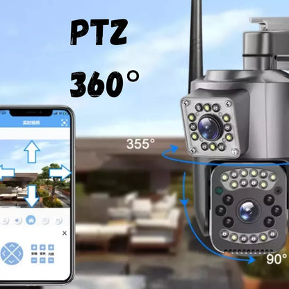 CAMARA DE SEGURIDAD DE 360º LENTE DOBLE WI-FI