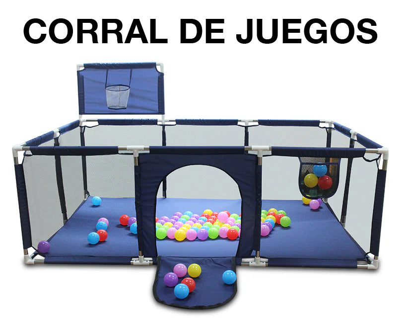 CORRAL DE JUEGOS INFANTIL + REGALO PELOTAS DE BASKETBALL Y DE FUTBOL