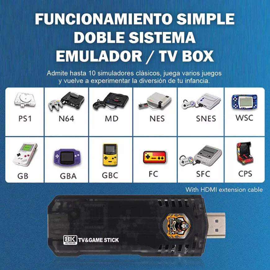 CONSOLA GAME STICK PRO - CONVIERTE TU TV EN SMART TV