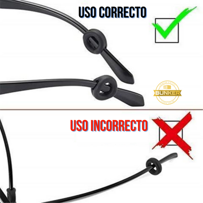 Retenedores de Gafas Anti-deslizantes (X4 PARES)